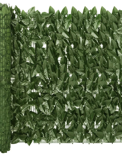 Încărcați imaginea în vizualizatorul Galerie, Paravan de balcon cu frunze verde închis, 200x75 cm
