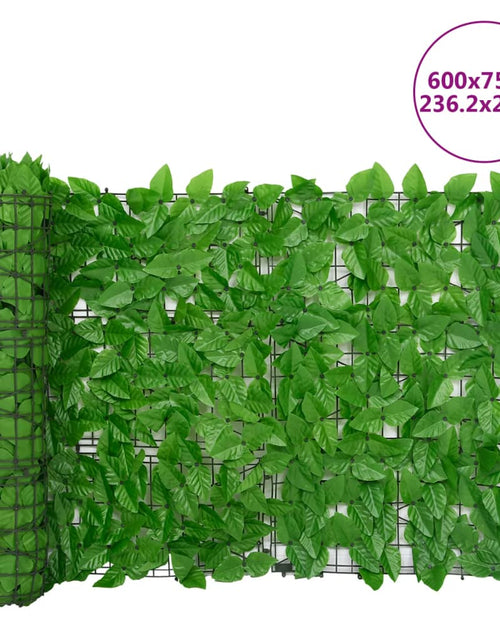 Încărcați imaginea în vizualizatorul Galerie, Paravan intimitate de balcon din frunze verde 600x75 cm
