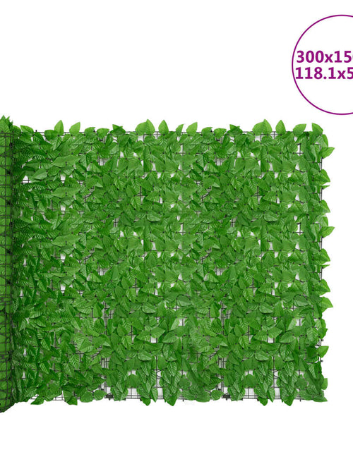 Încărcați imaginea în vizualizatorul Galerie, Paravan intimitate de balcon din frunze verde 300x150 cm
