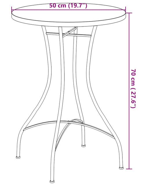 Încărcați imaginea în vizualizatorul Galerie, Masă de bistro mozaic, cărămiziu și alb, Ø50x70 cm, ceramică
