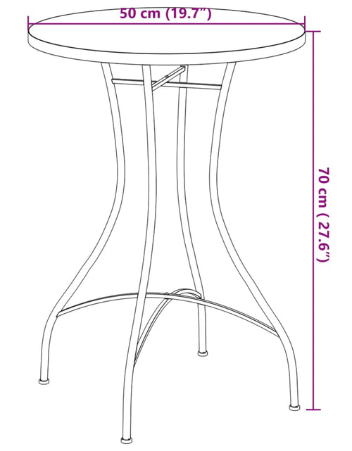 Încărcați imaginea în vizualizatorul Galerie, Masă de bistro mozaic, cărămiziu și alb, Ø50x70 cm, ceramică
