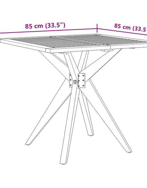 Загрузите изображение в средство просмотра галереи, Masă de grădină pătrată, 85x85x75 cm, lemn masiv de acacia
