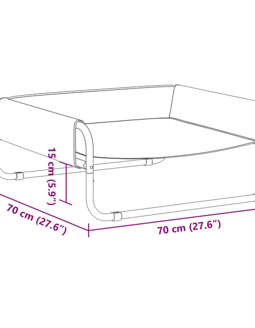 Încărcați imaginea în vizualizatorul Galerie, Pat înălțat pentru câini, antracit, țesătură Oxford și oțel
