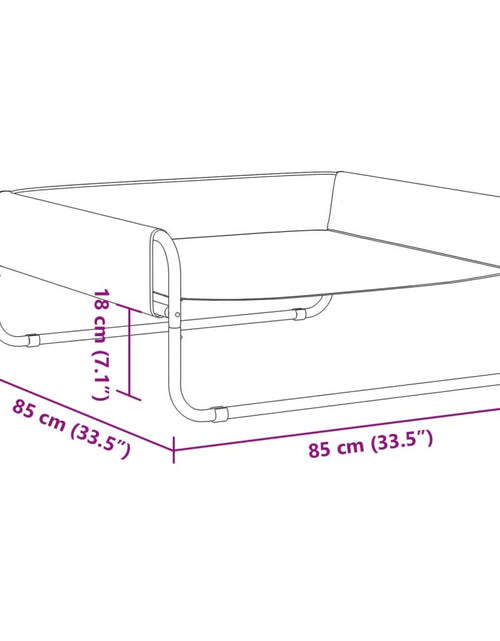 Încărcați imaginea în vizualizatorul Galerie, Pat înălțat pentru câini, antracit, țesătură Oxford și oțel
