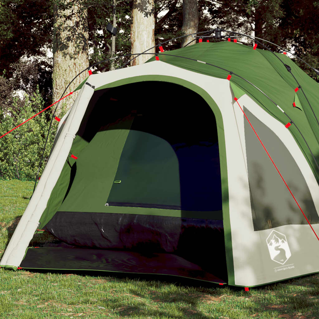 Cort de camping cupolă 3 persoane, setare rapidă, verde