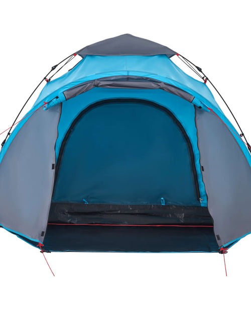 Încărcați imaginea în vizualizatorul Galerie, Cort de camping cupolă 3 persoane, setare rapidă, albastru
