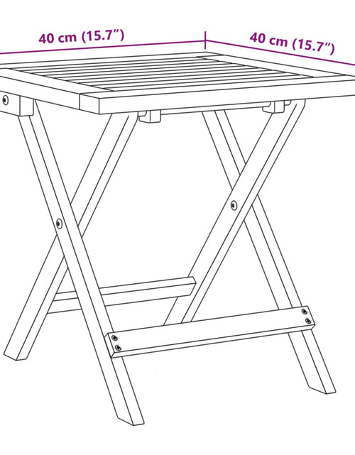 Încărcați imaginea în vizualizatorul Galerie, Masă laterală de grădină 40x40x40 cm lemn masiv de acacia
