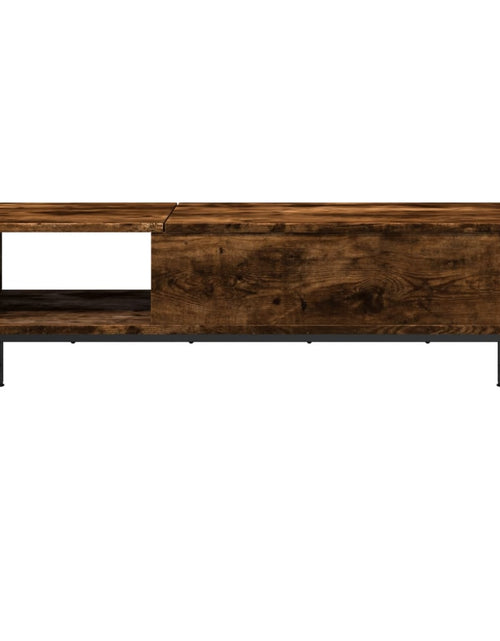 Încărcați imaginea în vizualizatorul Galerie, Măsuță de cafea stejar fumuriu 100x50x35cm lemn prelucrat/metal - Lando
