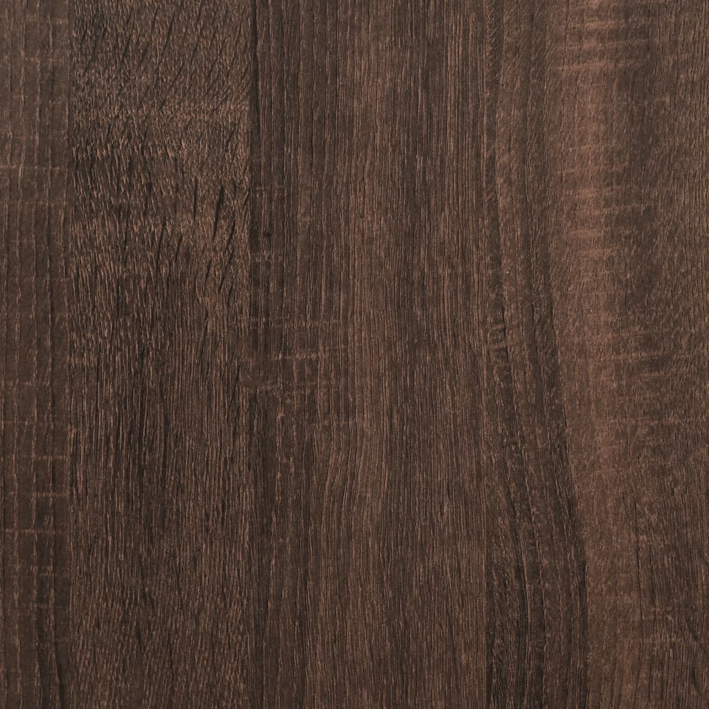 Raft brutărie, stejar maro, 90x40x132 cm, lemn prelucrat/metal