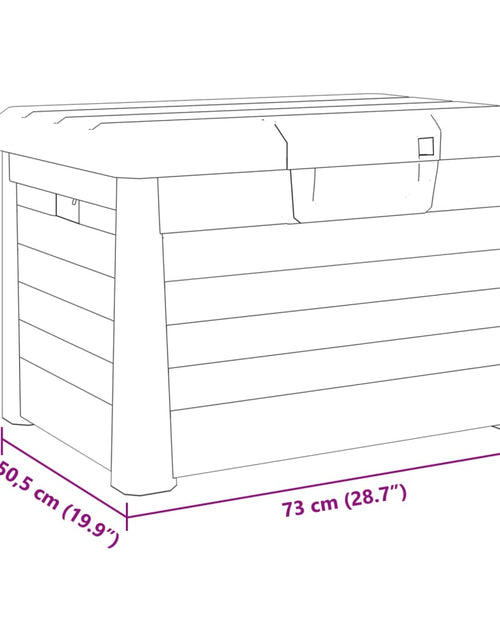 Încărcați imaginea în vizualizatorul Galerie, Cutie de perne de exterior gri 73x50,5x46,5 cm polipropilenă
