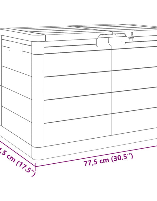 Загрузите изображение в средство просмотра галереи, Cutie de perne de exterior gri 77,5x44,5x53 cm polipropilenă
