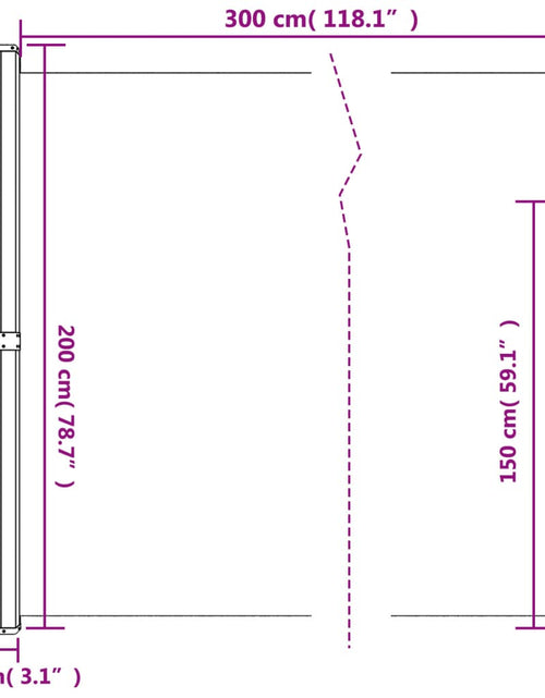 Загрузите изображение в средство просмотра галереи, Copertină laterală retractabilă, antracit, 200x300 cm
