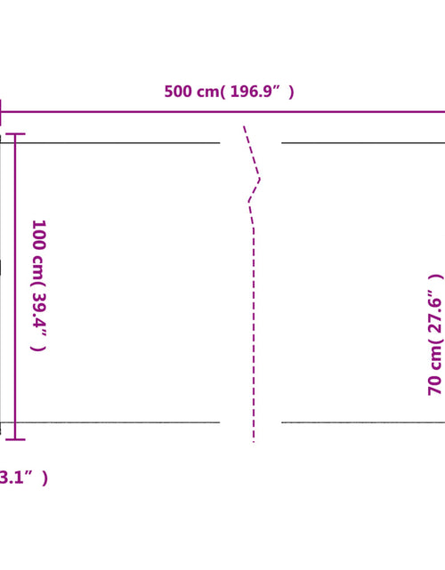 Încărcați imaginea în vizualizatorul Galerie, Copertina laterală retractabilă, crem, 100x500 cm
