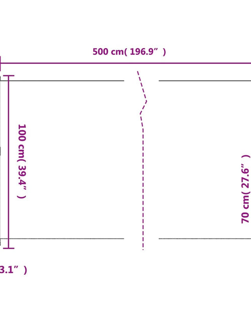 Загрузите изображение в средство просмотра галереи, Copertina laterală retractabilă, maro, 100x500 cm
