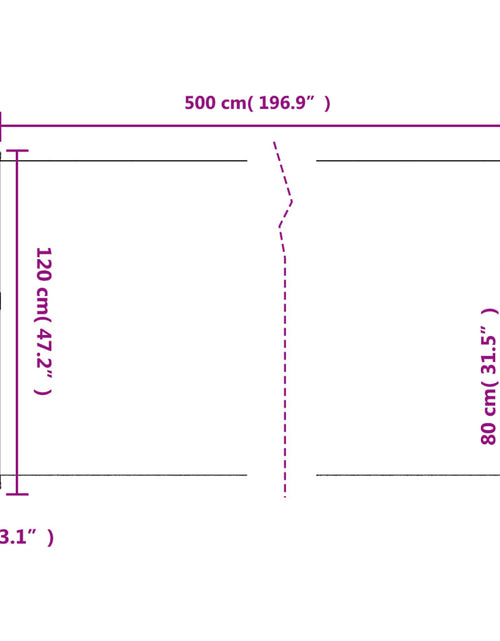 Încărcați imaginea în vizualizatorul Galerie, Copertina laterală retractabilă, crem, 120x500 cm
