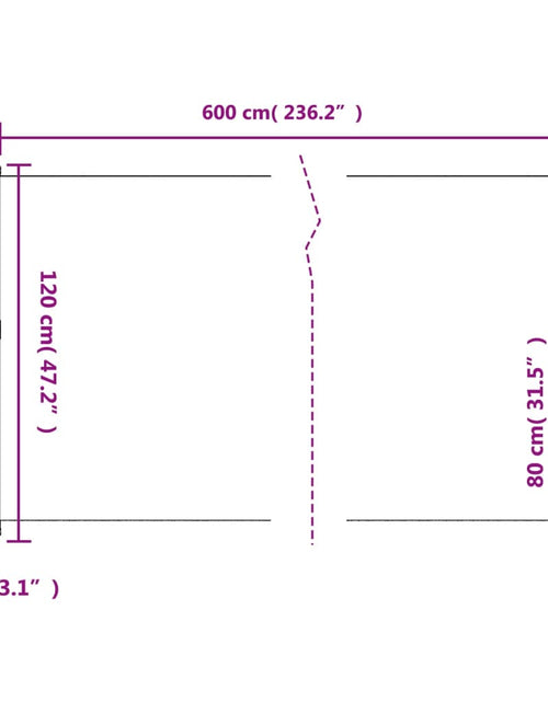 Загрузите изображение в средство просмотра галереи, Copertină laterală retractabilă, albastru, 120 x 600 cm
