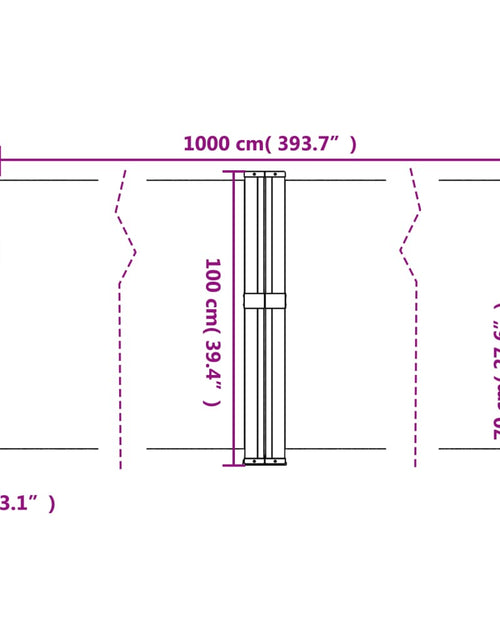 Încărcați imaginea în vizualizatorul Galerie, Copertină laterală retractabilă, roșu, 100 x 1000 cm
