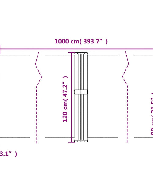 Încărcați imaginea în vizualizatorul Galerie, Copertină laterală retractabilă, verde închis, 120 x 1000 cm
