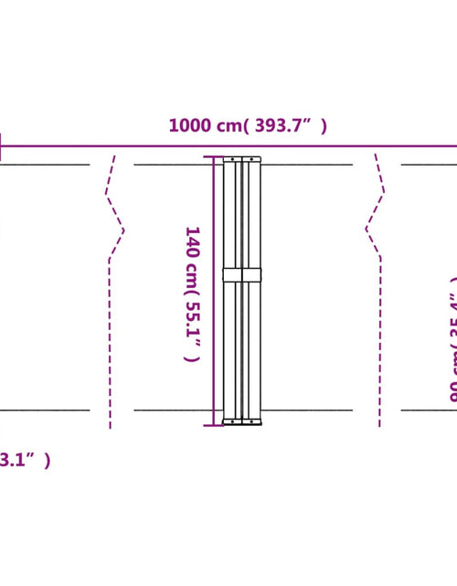 Încărcați imaginea în vizualizatorul Galerie, Copertină laterală retractabilă, alb, 140 x 1000 cm
