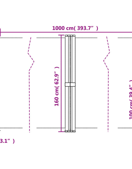 Încărcați imaginea în vizualizatorul Galerie, Copertină laterală retractabilă, roșu, 160x1000 cm
