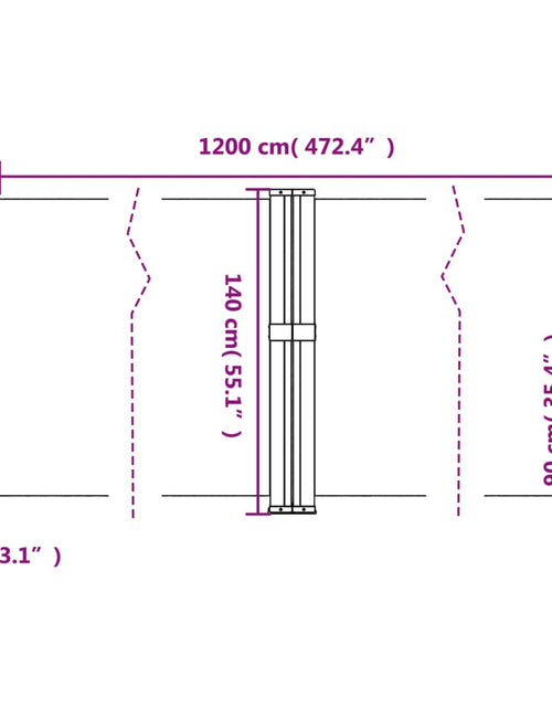 Încărcați imaginea în vizualizatorul Galerie, Copertină laterală retractabilă, bej, 140x1200 cm
