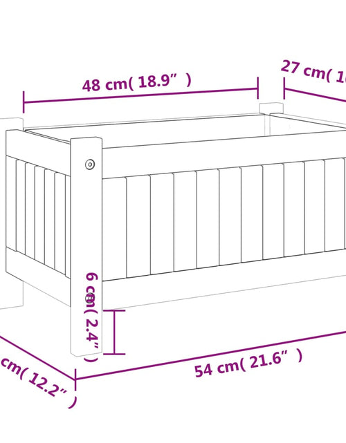 Încărcați imaginea în vizualizatorul Galerie, Jardinieră de grădină cu căptușeală, 54x31x30 cm, lemn acacia

