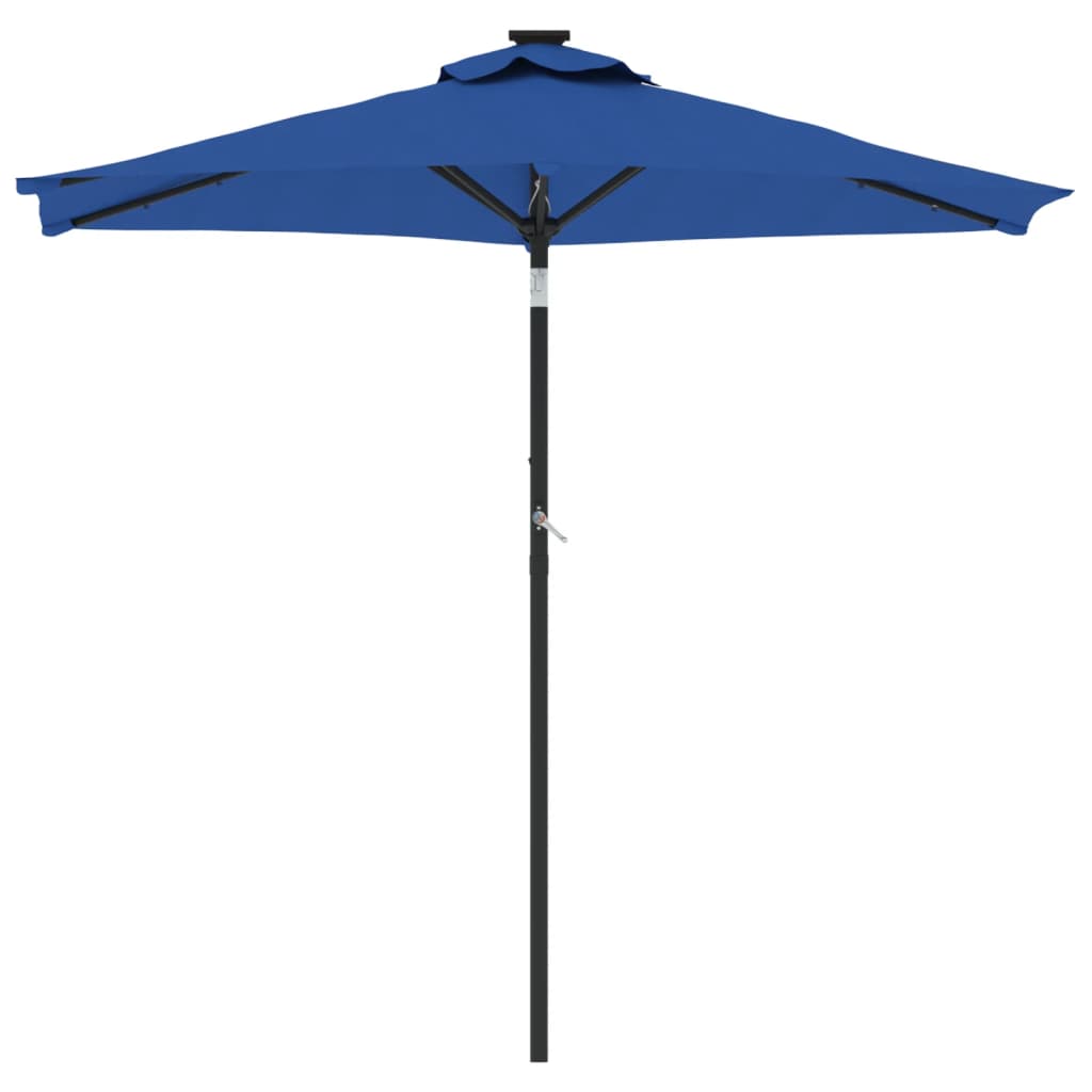 Umbrelă soare grădină stâlp din oțel/LED antracit 225x225x212cm