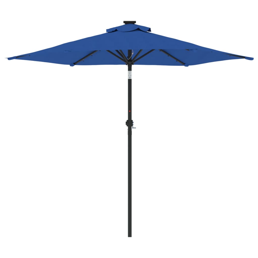 Umbrelă soare grădină stâlp din oțel/LED antracit 225x225x212cm