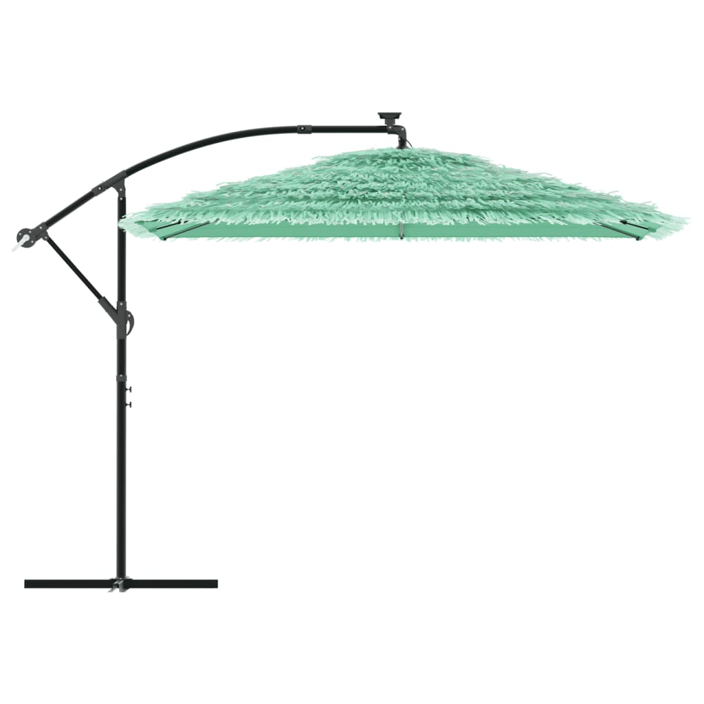 Umbrelă soare de grădină cu stâlp din oțel verde 290x290x238 cm