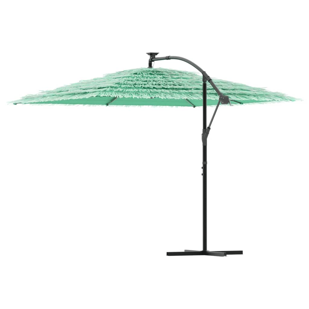 Umbrelă soare de grădină cu stâlp din oțel verde 290x290x238 cm