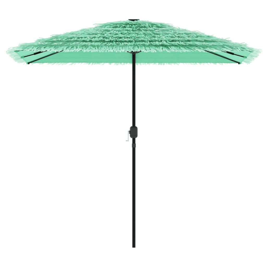 Umbrelă soare de grădină cu stâlp din oțel verde 248x248x248 cm