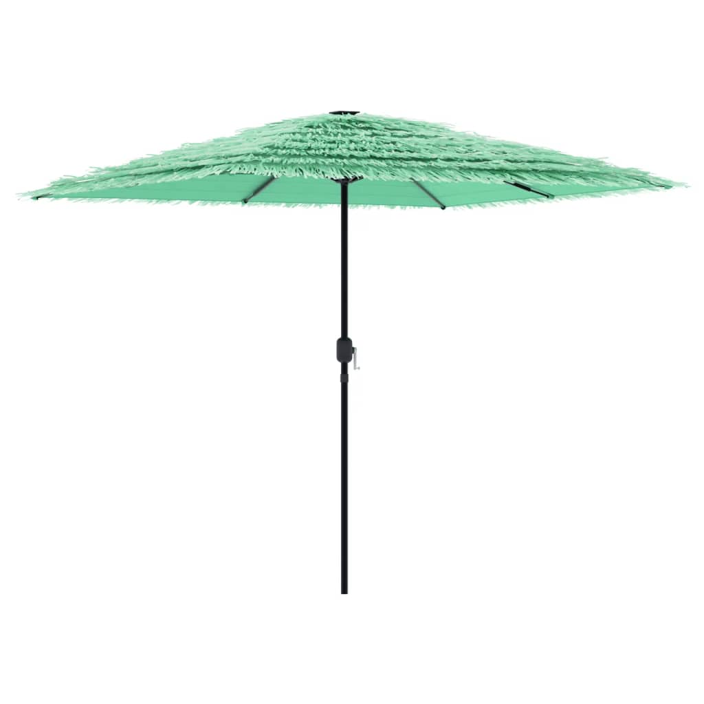 Umbrelă soare de grădină cu stâlp din oțel verde 248x248x248 cm