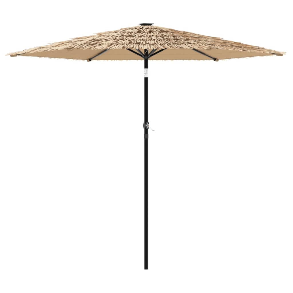 Umbrelă soare de grădină cu stâlp din oțel, maro 223x223x213 cm