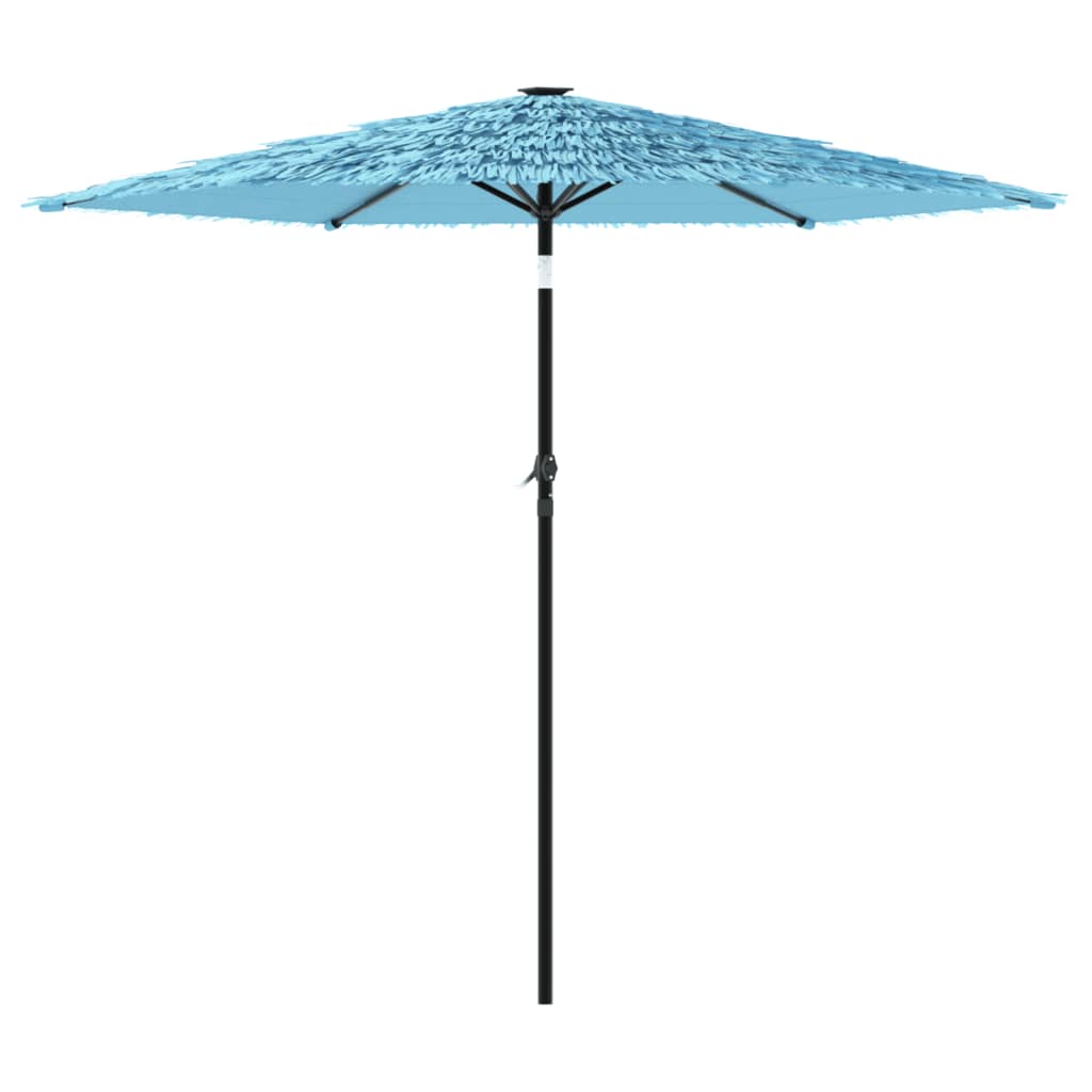 Umbrelă soare de grădină stâlp din oțel, albastru 223x223x213cm