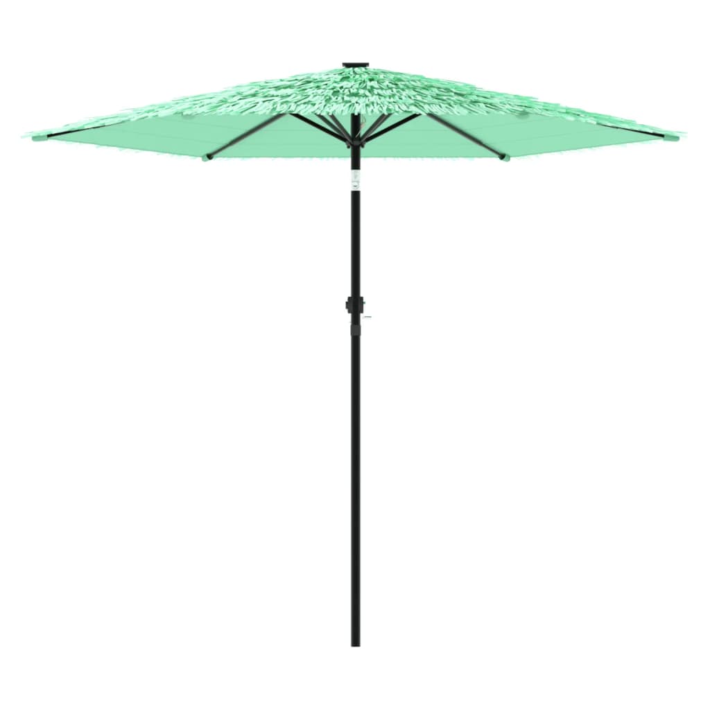 Umbrelă soare de grădină cu stâlp din oțel verde 268x268x226 cm