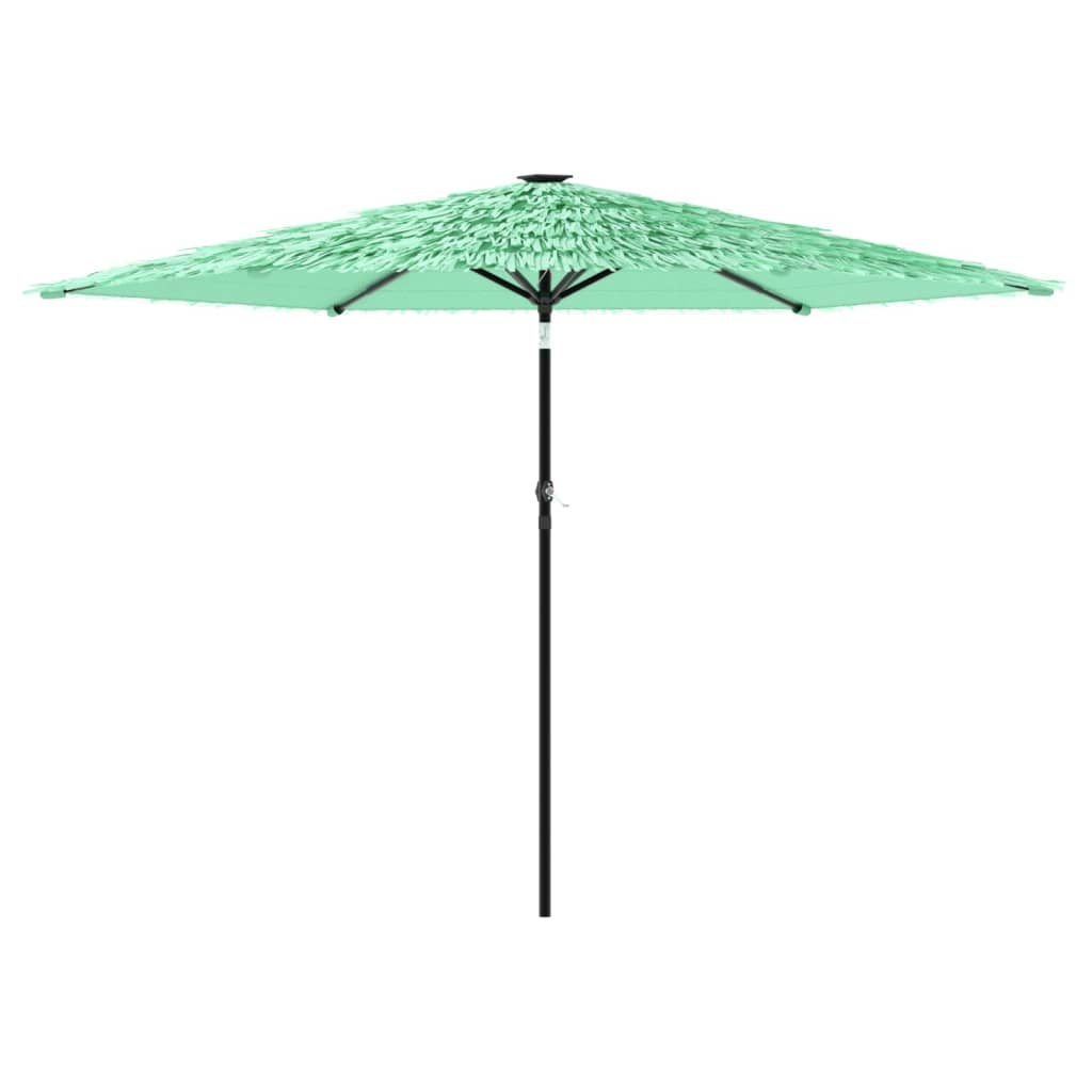 Umbrelă soare de grădină cu stâlp din oțel verde 288x288x225 cm