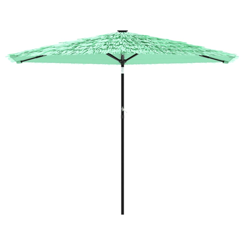 Umbrelă soare de grădină cu stâlp din oțel verde 288x288x225 cm