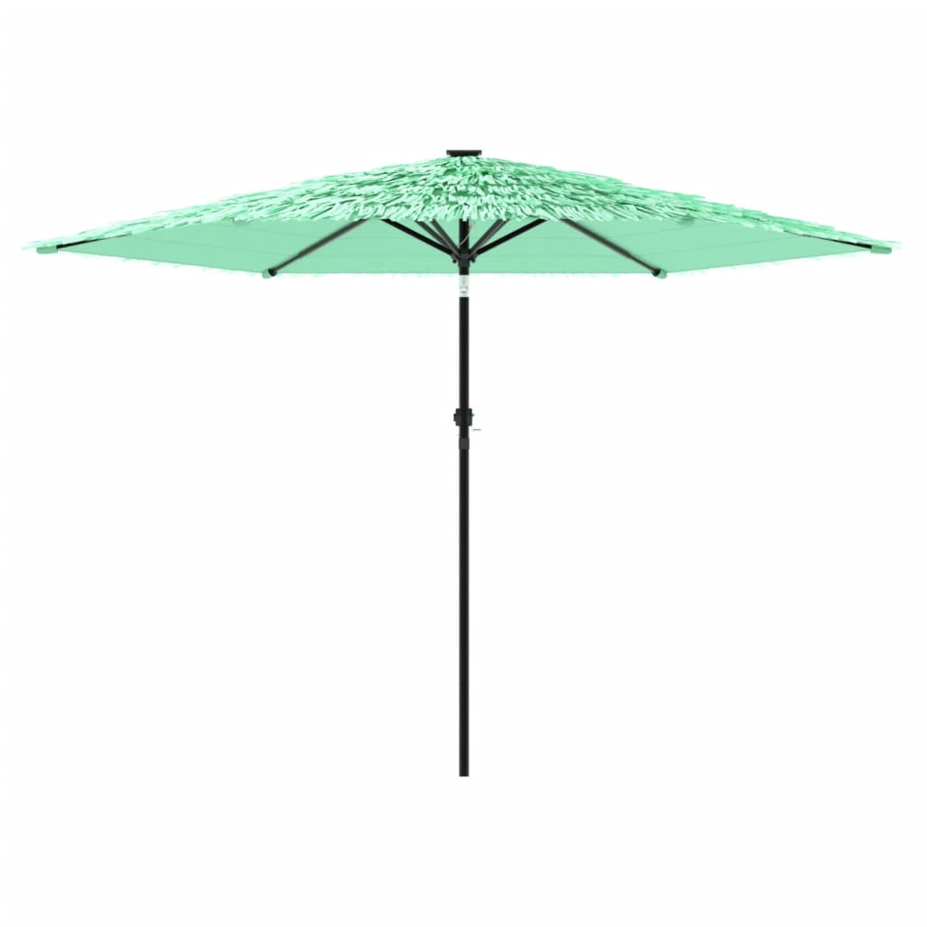 Umbrelă soare de grădină cu stâlp din oțel verde 288x288x225 cm