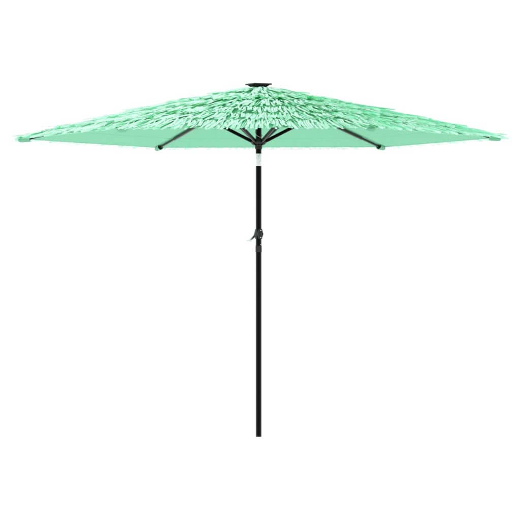 Umbrelă soare de grădină cu stâlp din oțel verde 288x288x225 cm