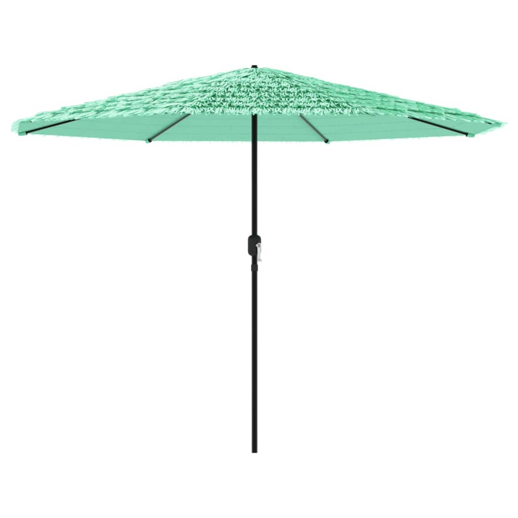 Umbrelă soare de grădină stâlp din lemn verde 388x388x248 cm