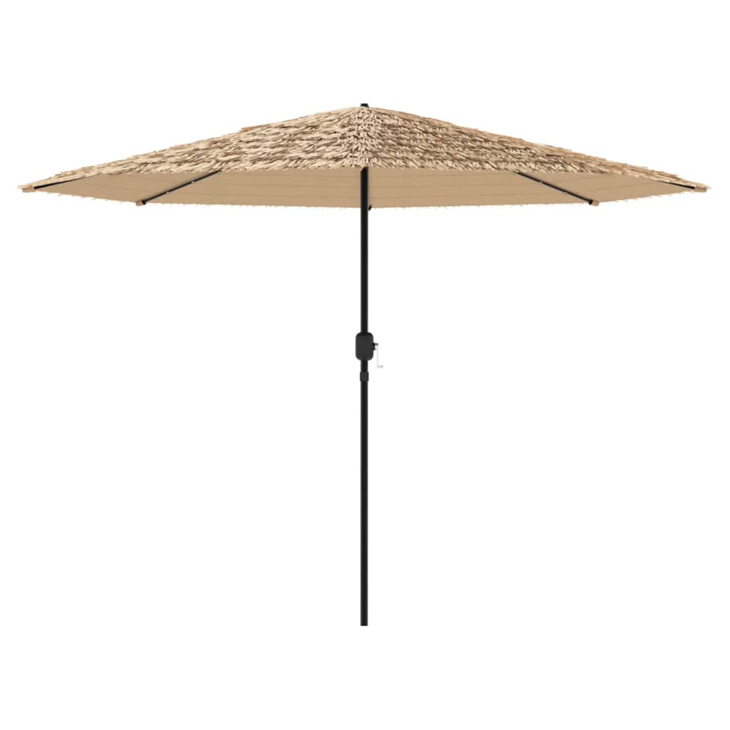 Umbrelă soare de grădină cu stâlp din oțel, maro 324x324x247 cm