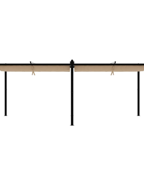 Загрузите изображение в средство просмотра галереи, Foișor de grădină acoperiș retractabil gri taupe 3x6 m aluminiu
