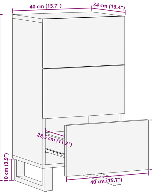 Загрузите изображение в средство просмотра галереи, Dulap, 40x34x75 cm, lemn masiv de acacia
