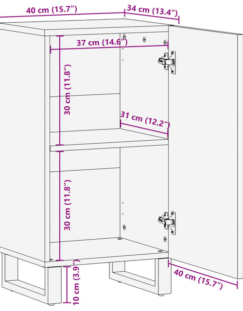 Загрузите изображение в средство просмотра галереи, Dulap, 40x34x75 cm, lemn masiv de mango brut
