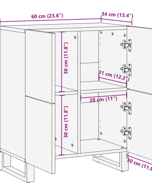 Загрузите изображение в средство просмотра галереи, Dulap, 60x34x75 cm, lemn masiv de mango
