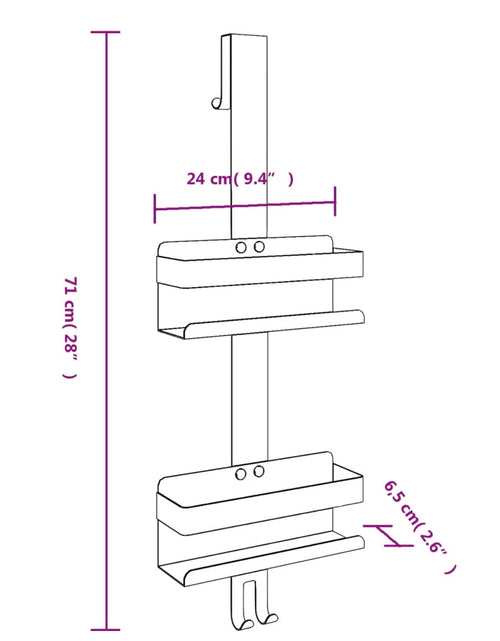 Загрузите изображение в средство просмотра галереи, Suport pentru duș suspendat, oțel inoxidabil 304 periat
