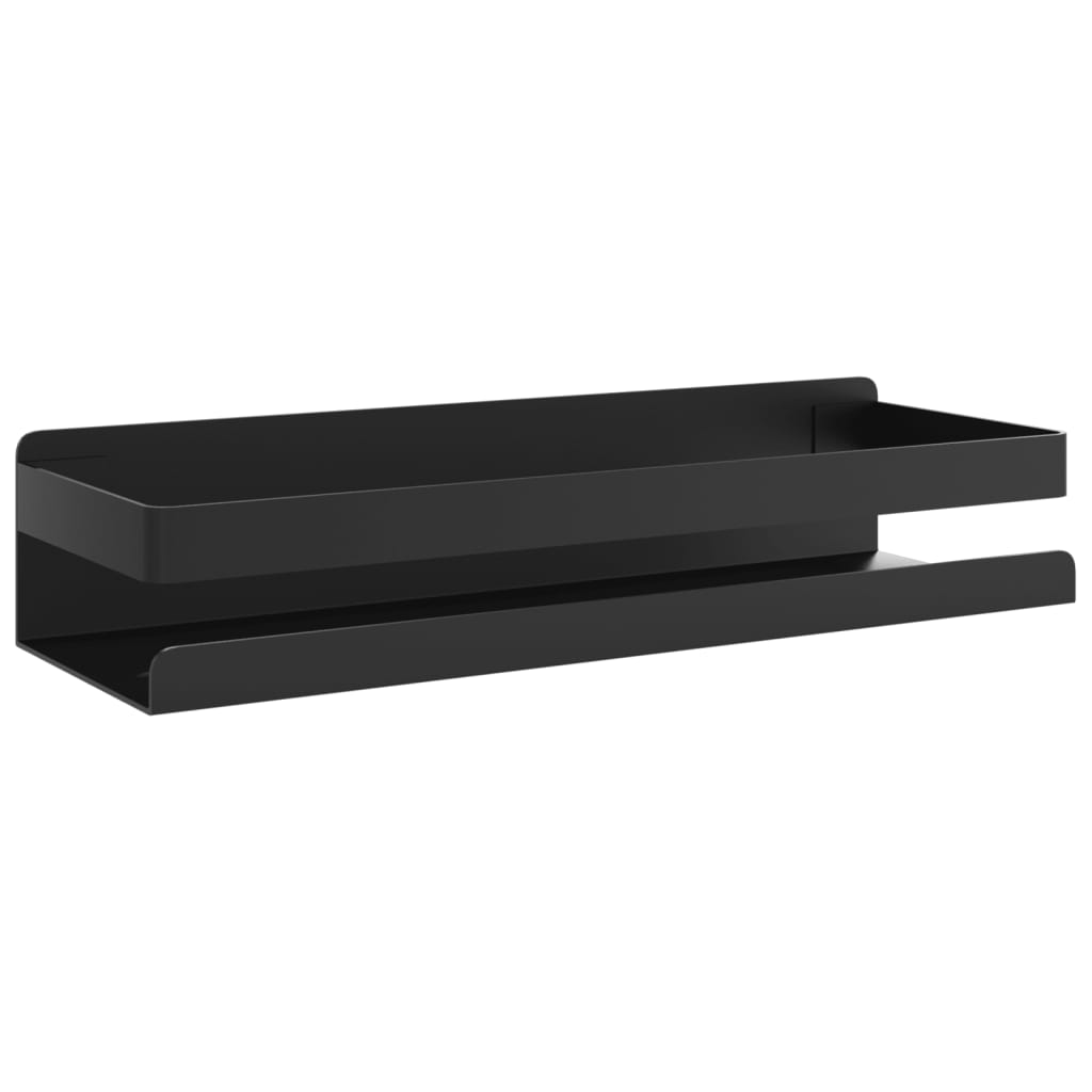 Raft de duș negru mat 30x10x6 cm oțel inoxidabil 304 periat