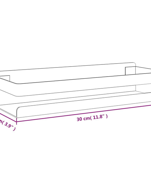 Загрузите изображение в средство просмотра галереи, Raft de duș negru mat 30x10x6 cm oțel inoxidabil 304 periat
