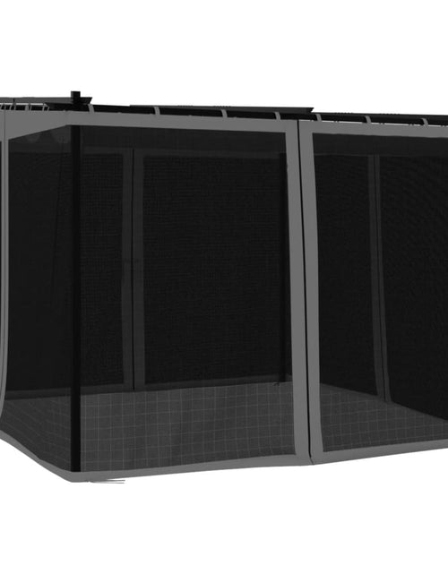 Загрузите изображение в средство просмотра галереи, Foișor cu pereți din plasă, antracit, 3x3 m, oțel
