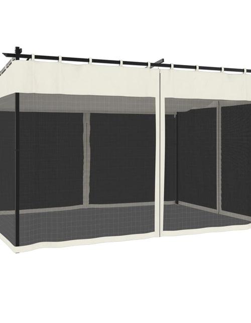 Загрузите изображение в средство просмотра галереи, Foișor cu pereți din plasă, crem, 4x3 m, oțel
